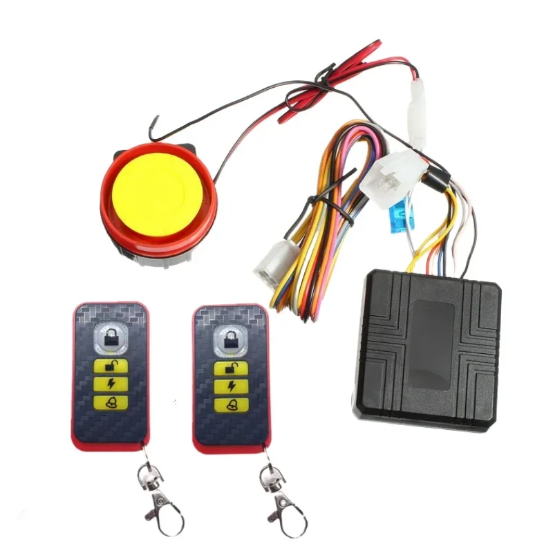 1Set 12V Motorcycle Theft Protection Remote Activation Motorbike Burglar Alarm Accessories With Remote Control + key