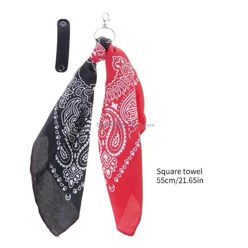 340D فريدة من نوعها طباعة الكاجو الخصر سلسلة مربعة وشاح مفتاح سلسلة سلاسل بانت المألوف