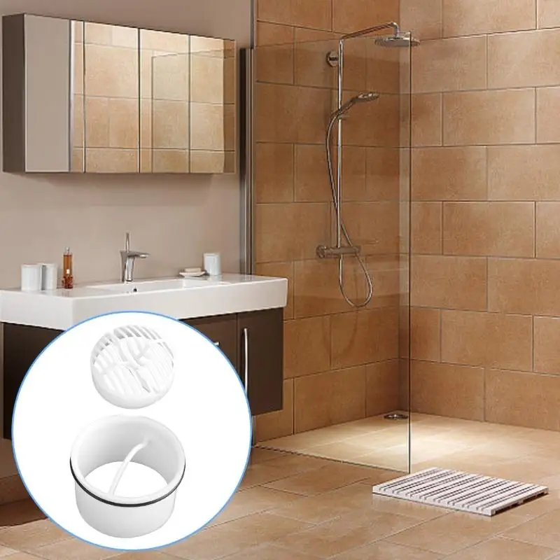 L9BE Shower Drain Hair Catcher and Dip Tube Set Practical Kitchen Water Sink Filter Multipurpose Bathroom Floor Drain Cover