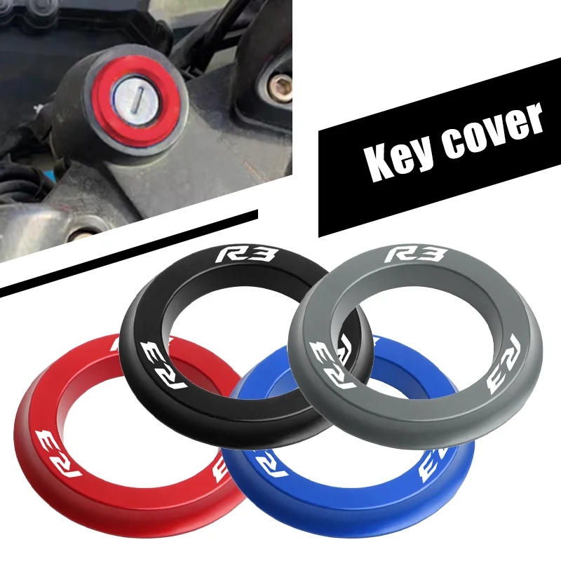 Motorcycle Key Switch Ring For R3 YZFR3 Motorcycle Ignition Cover CNC Aluminum Alloy Decorative Accessories Key Hole Ring