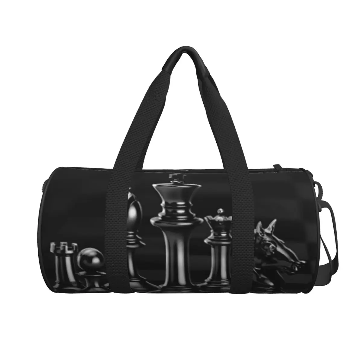 

Black King Chess The-chessboard 8 Large Duffle Gym Bag Waterproof Duffle Travel Bags Handbags Fitness bag