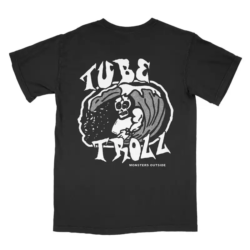 Tube Troll Tee ,Graphic Short Sleeve Crew Neck Cotton T-Shirt