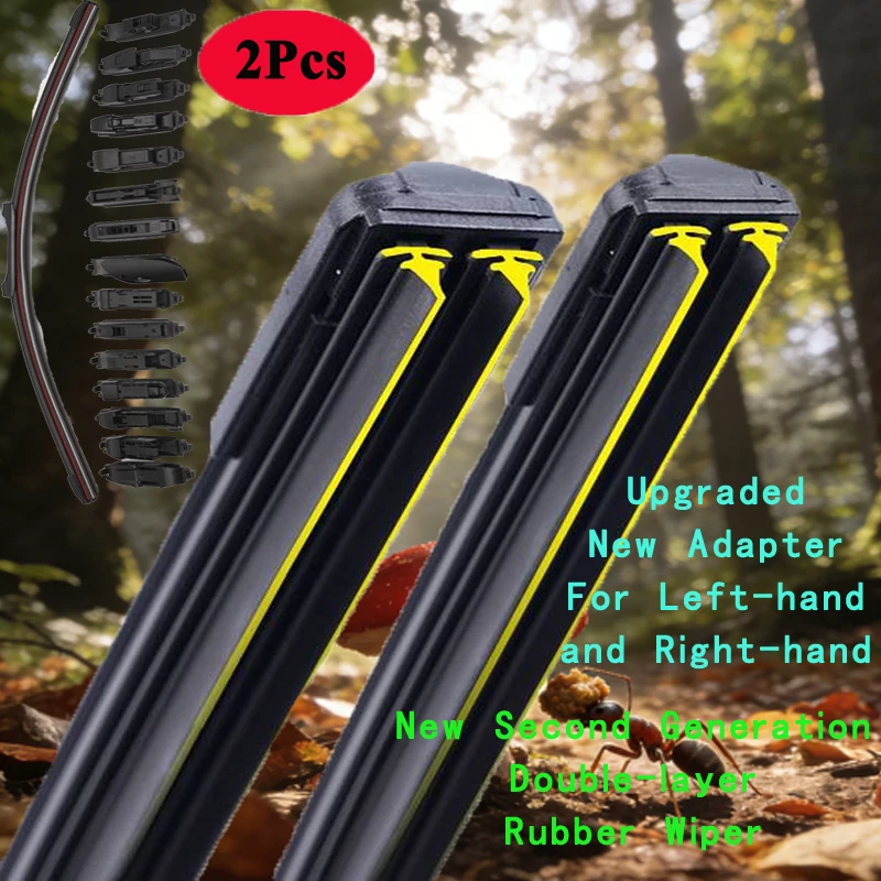 

For Toyota 4Runner N280 2010~2022 Frameless Front Window Winter Wiper Blades Rubber Cleaning Brushes Car Accessories U J Hook