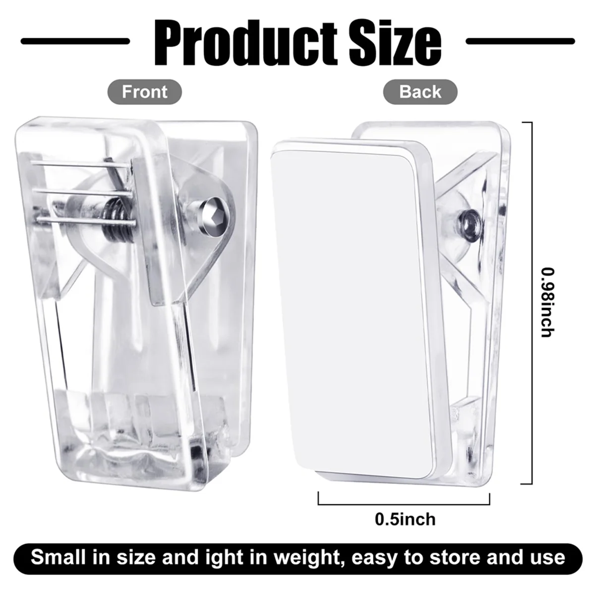 N38R_Clip autoadesive, clip per appendere a parete in plastica per arazzi da 100 pezzi