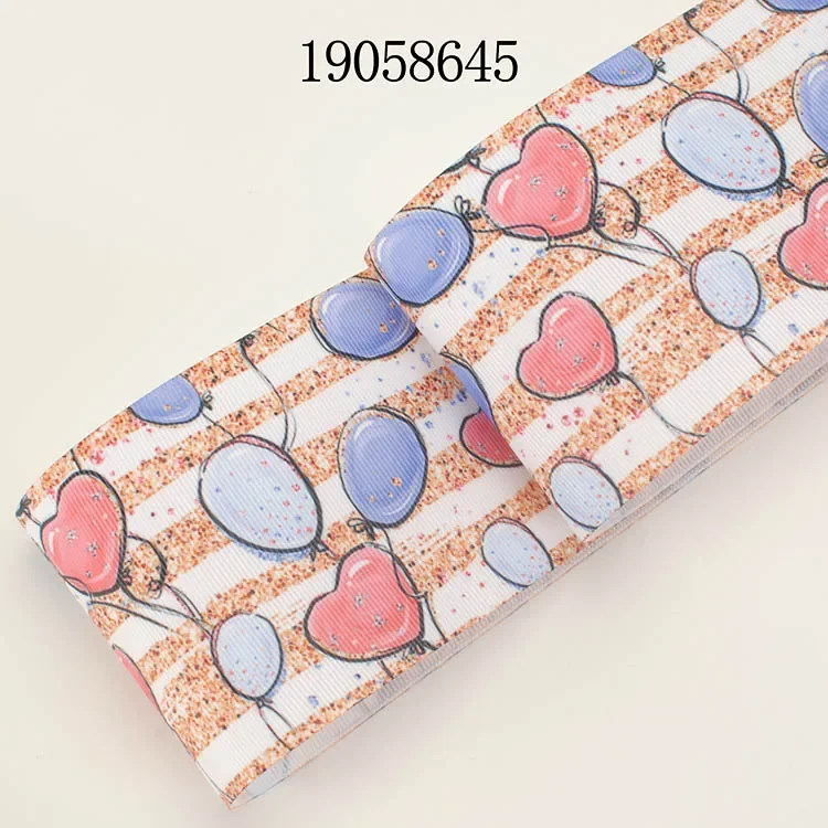 

NEW 3" 75mm love balloon ribbon printed grosgrain pineapple ribbons 19058639