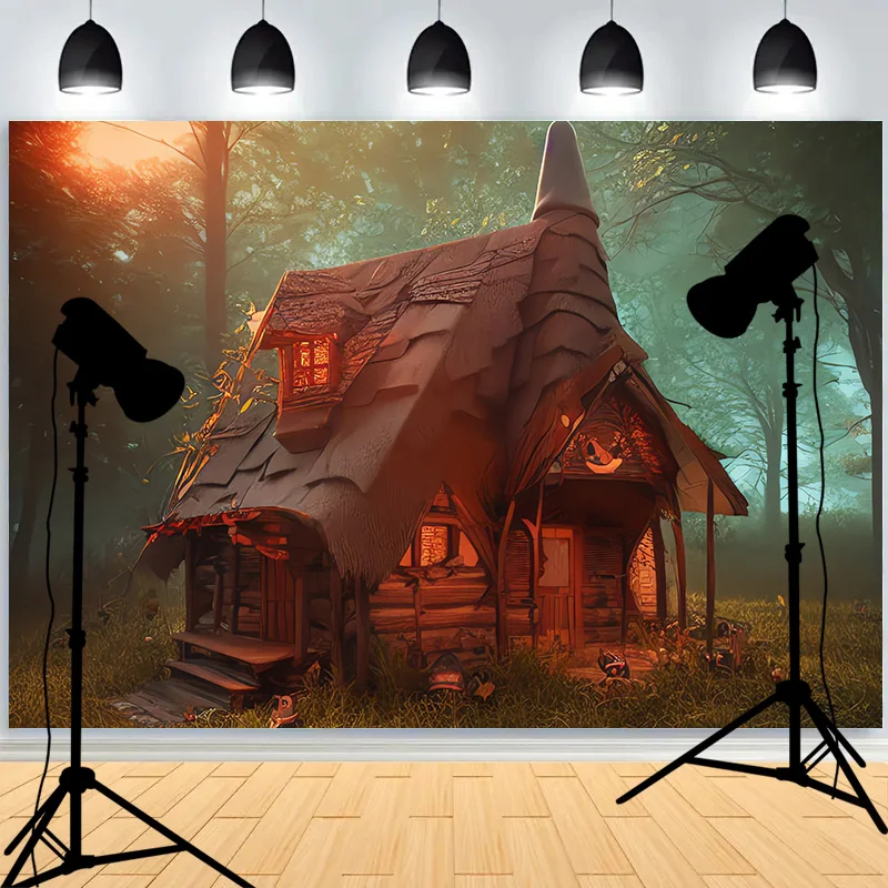 Halloween Day Shadows Photography Background Jack-o-lanterns Ghosts Wander And Spooky Tales Awaken Photo Studio Backdrops BH-38