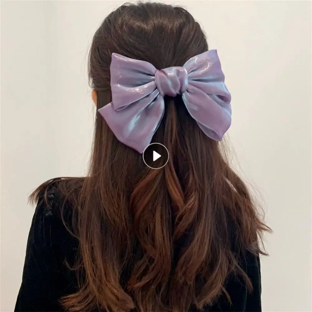 Bowknot Hair Clips Headband Metal Clips Big Bows Retro Bow Hairpins For Women Barrette French Barrette Hair Barrettes Clip