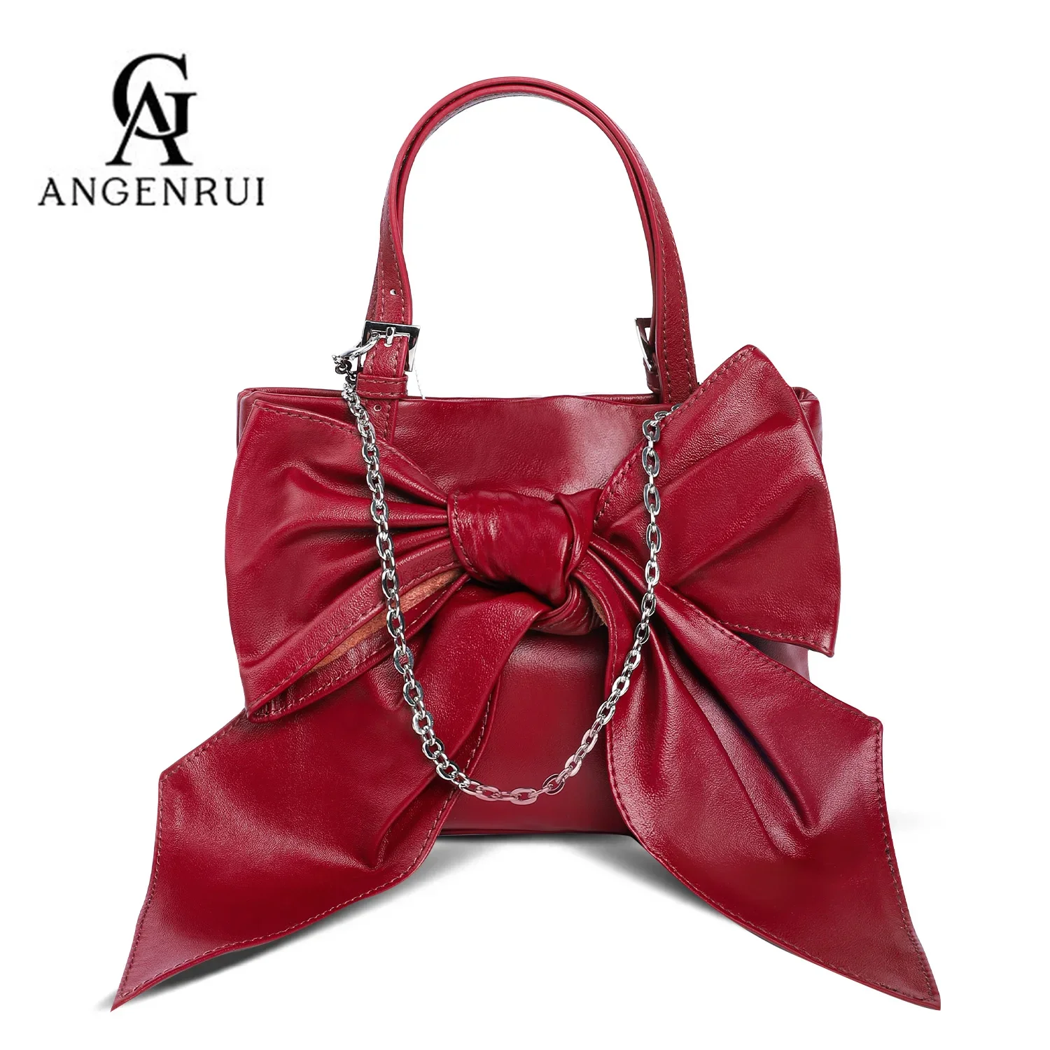 Fashionable Genuine Leather Shoulder Bag for Women Large Capacity Hand-held Chain Bag Perfect for New Year's And Christmas