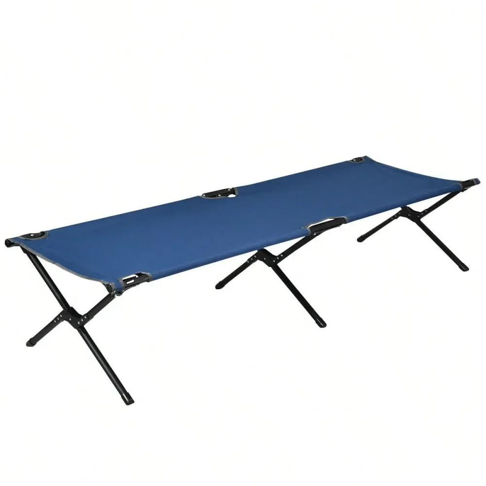 Camping Cot Bed HeavyDuty W Carrying Bag 300LBS Blue
