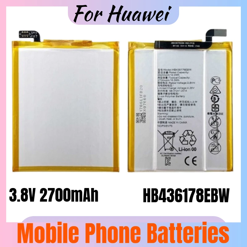 

HB436178EBW Phone Battery 3.8V 2700mAh for Huawei Mate S CRR-CL00 UL00 Replacement Battery Brand-New High Quality