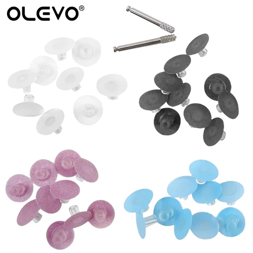 Imagen 2 del producto 40 Uds. Discos de Pulido Dental acabado compuesto Kit de disco de vástago de pulido reducción de contorno mandril materiales de blanqueamiento Dental