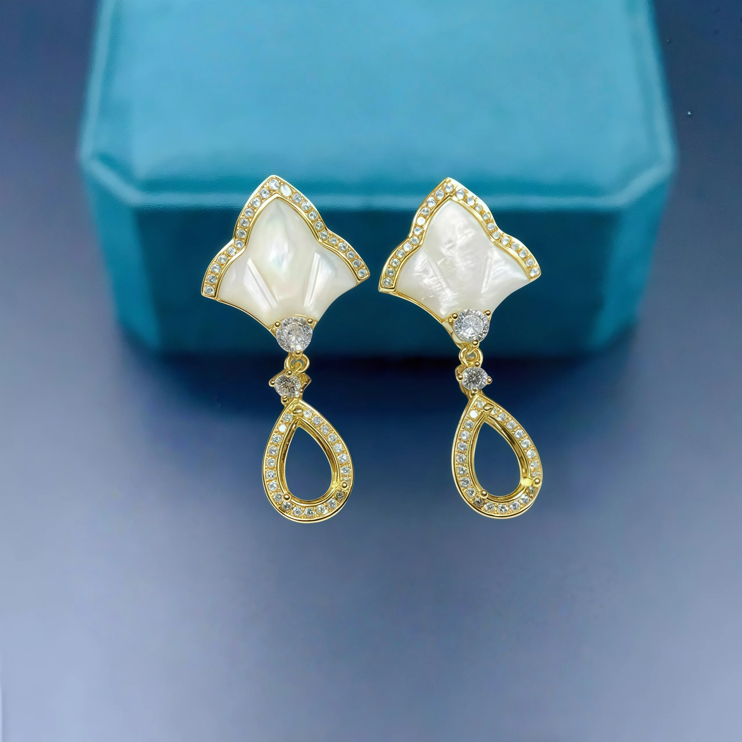 

6*9/8*12mm Water Drop Stone DIY Empty Earrings Pendant Set Holder S925 Sterling Silver Fine Beimu Maple Leaf Jewelry for Woman