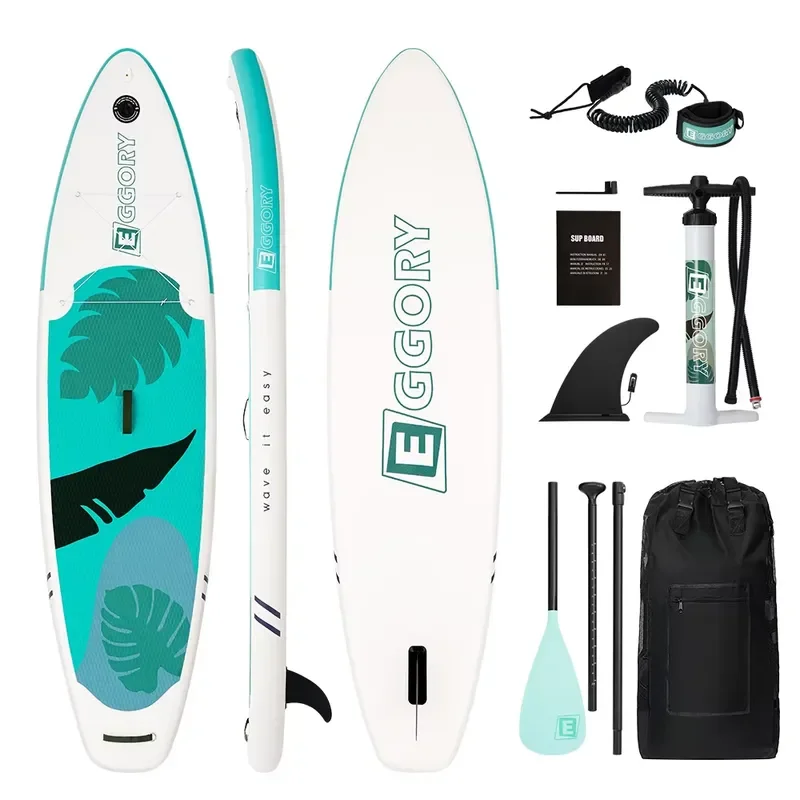 Inflatable Stand Up Paddle Board for BLUE BAY SUP Greens Leaves 2026 10.6ft x 33in x 6in Drop-Stitch Construction Dual