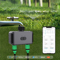 Bluetooth Tuya Smart Home Garden 2-way Irrigation Water Valve App Remote Control Sprinkler Dual-Outlet Irrigation Valve Timer