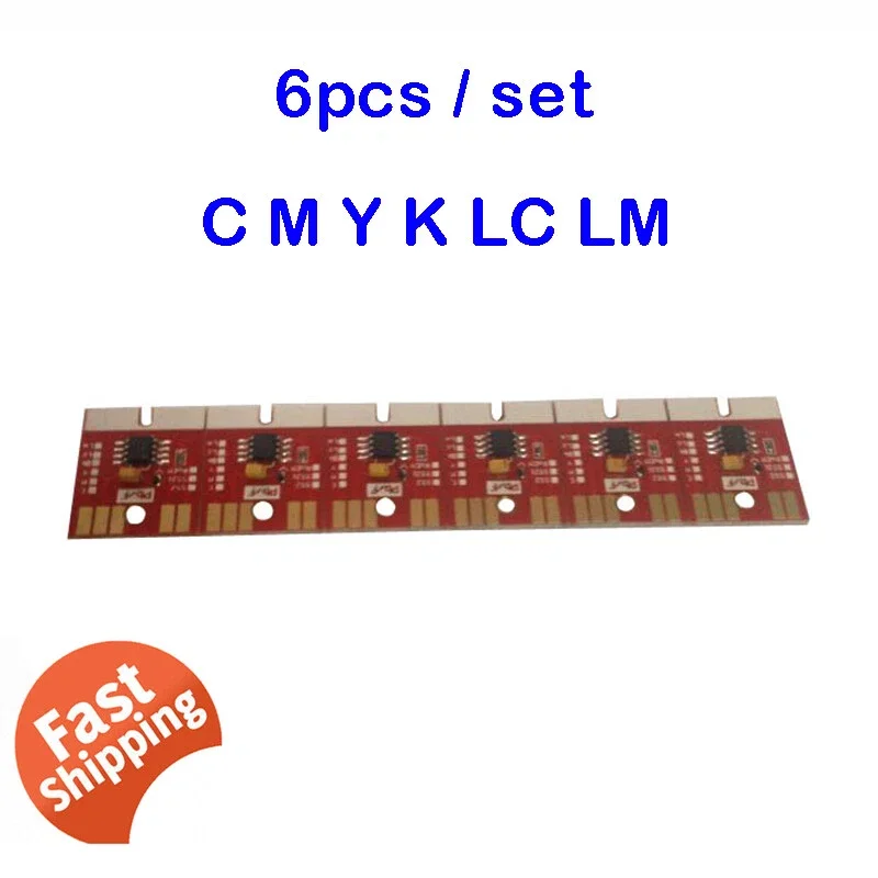 

6Pcs CMYKLCLM Chip Permanent Chip For Mimaki JV300 JV150 CJV150 SS21 Cartridge