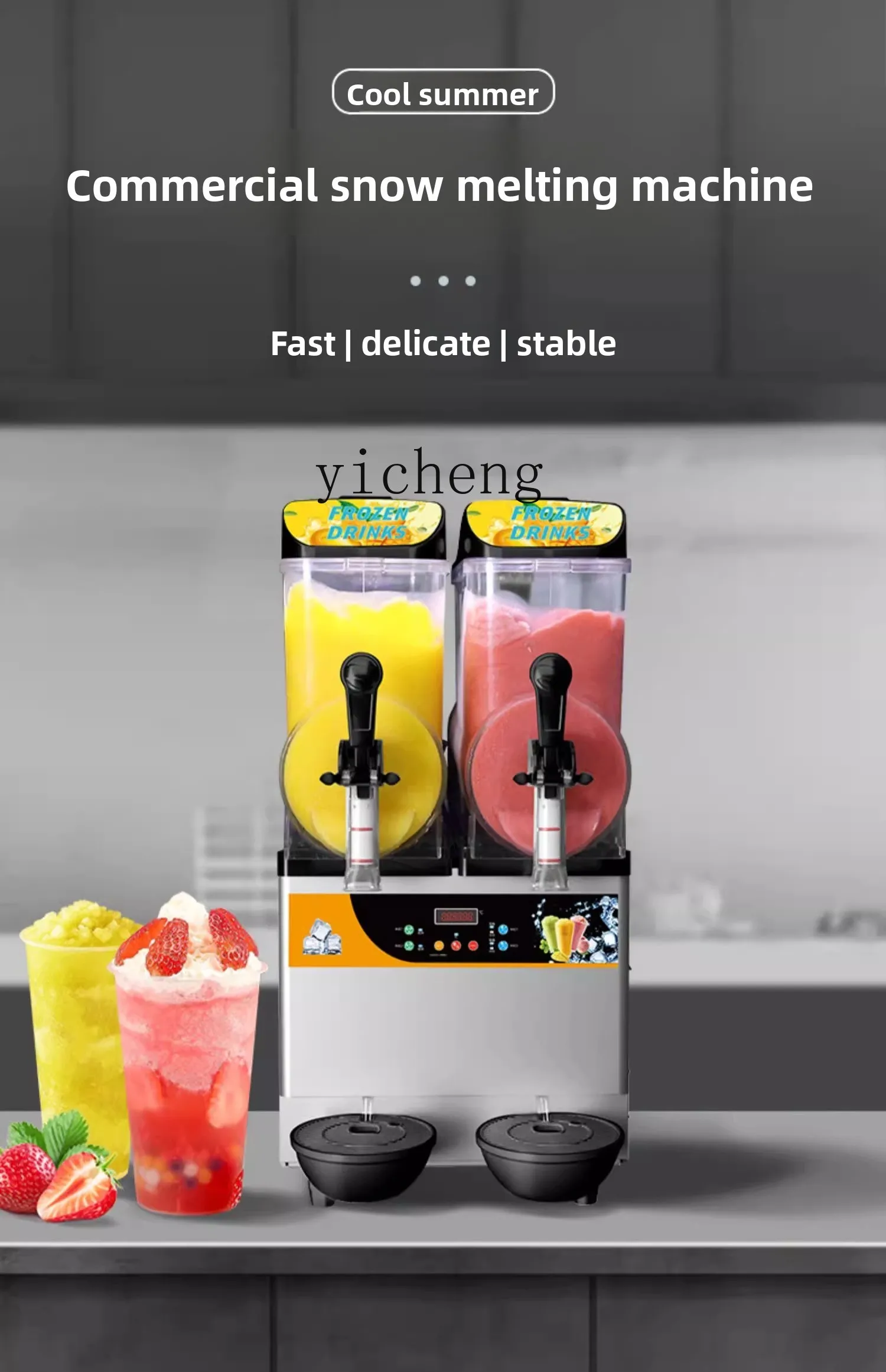 

ZZ Commercial Snow Melter Single/Double/Three Cylinder Cold Drink Machine Juice Slush Beverage Smoothie Machine