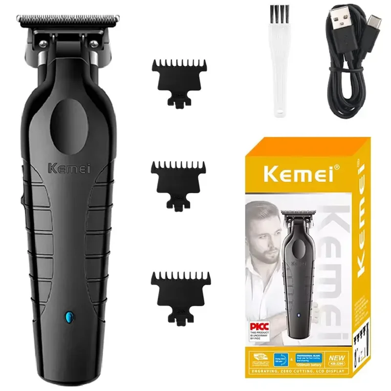 Kemei 2299 profession elle elektrische Friseur Haars ch neider für Männer Bart Haars ch neider schnur lose Haars chneide maschine wiederauf ladbar, 0mm