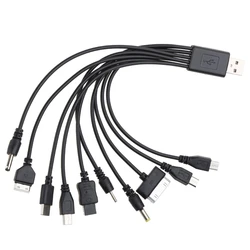 Wielofunkcyjna ładowarka USB 10 1 Kable USB do telefonów komórkowych Przewód ładujący USB o długości 20