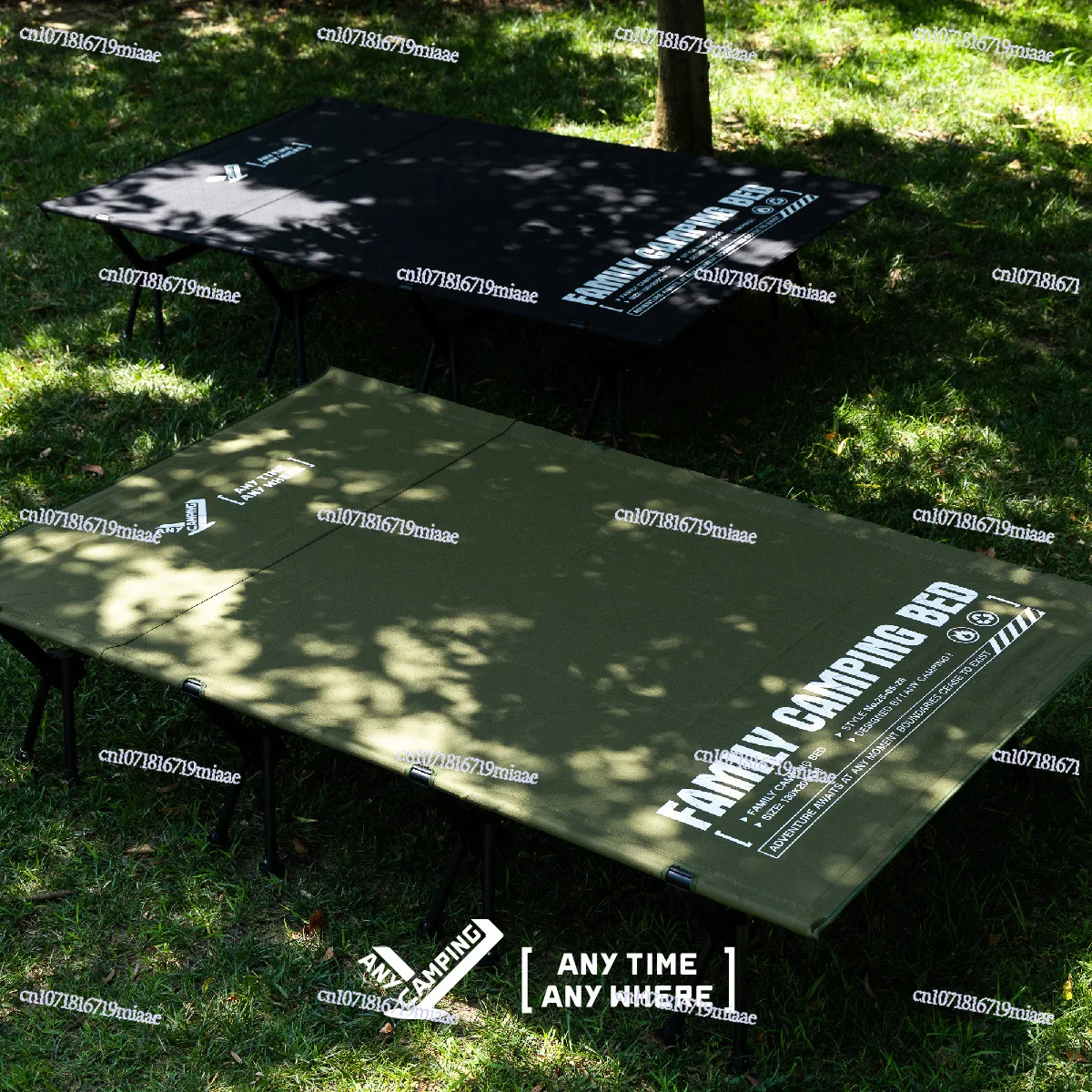 Outdoor camping bed High and low foldable bed Portable camping lunch break bed