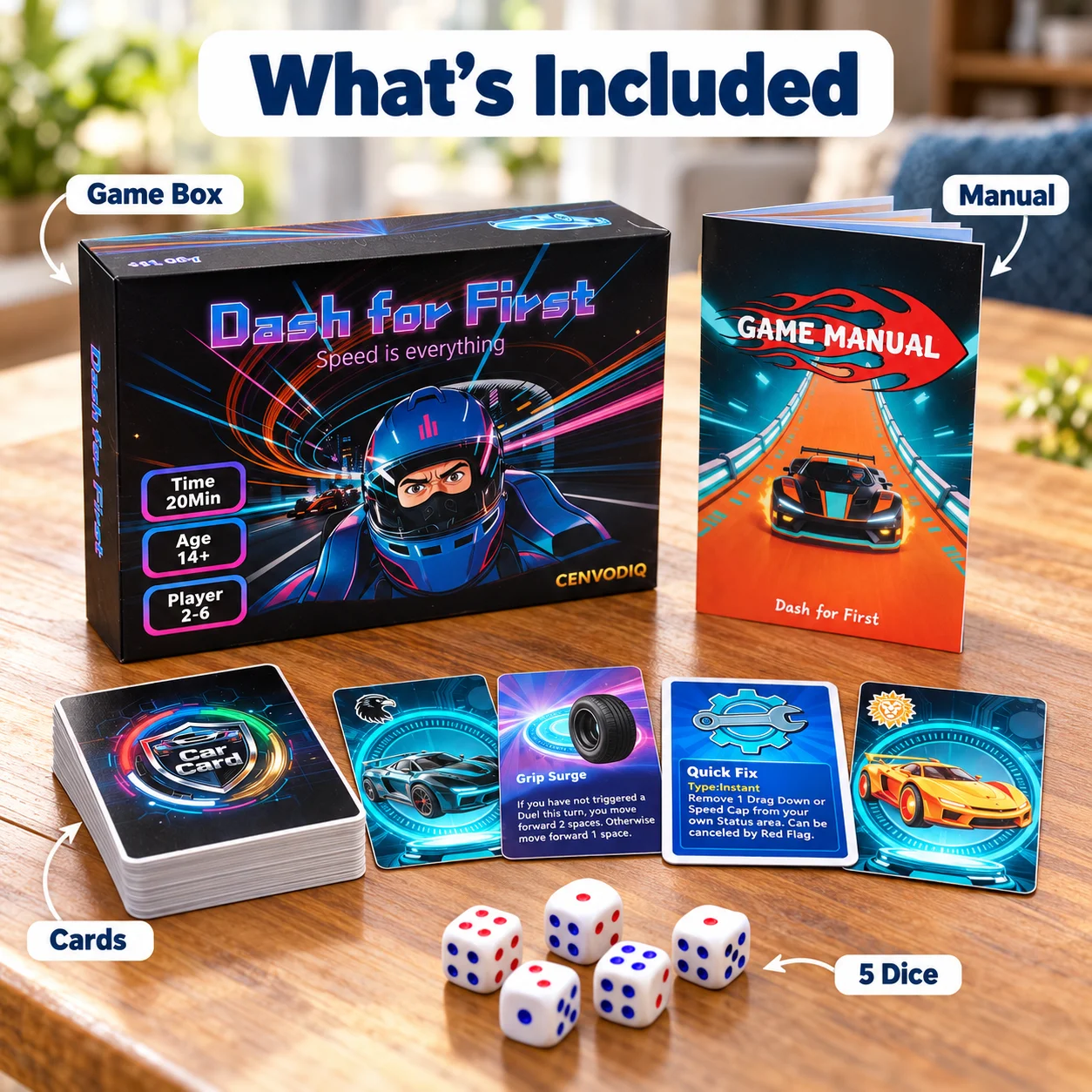 Car Racing Board Game, Dice Ro - огляд і ціна Strategy Board Game