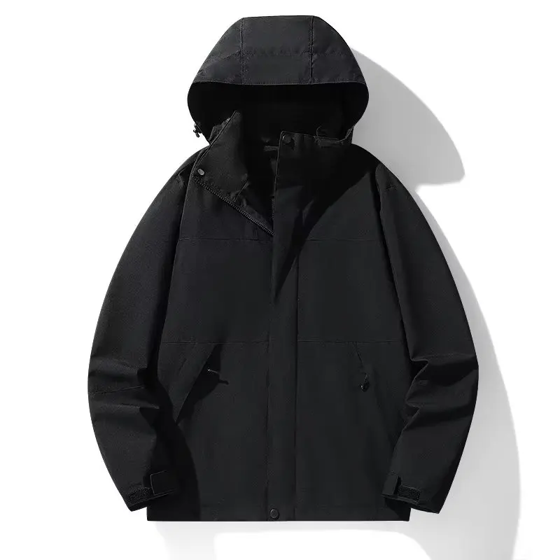 بدلة هجومية خارجية للرجال 3 في 1 سترة قابلة للفصل ومقاومة للرياح ومقاومة للماء للخريف والشتاء للمشي لمسافات طويلة