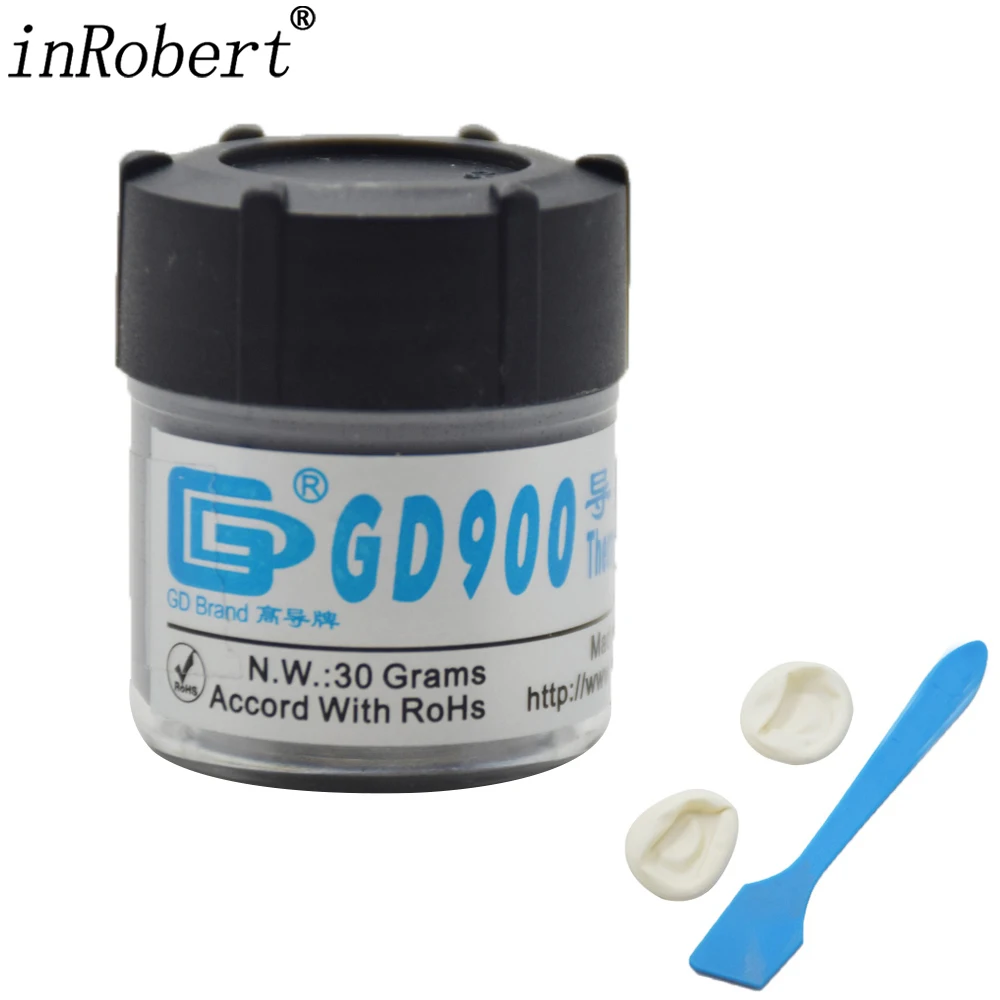 

GD 30g Gray Nano GD900 Containing Silver Thermal Conductivity Grease Paste Silicone Heat Sink Compound 4.8W/M-K For CPU