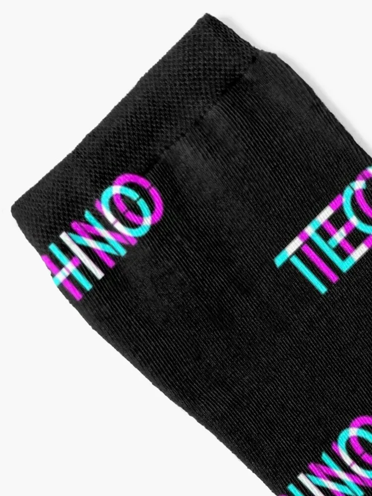 Techno - Techno Music - 3D look Socks Lots Heating sock loose Men's Socks Women's