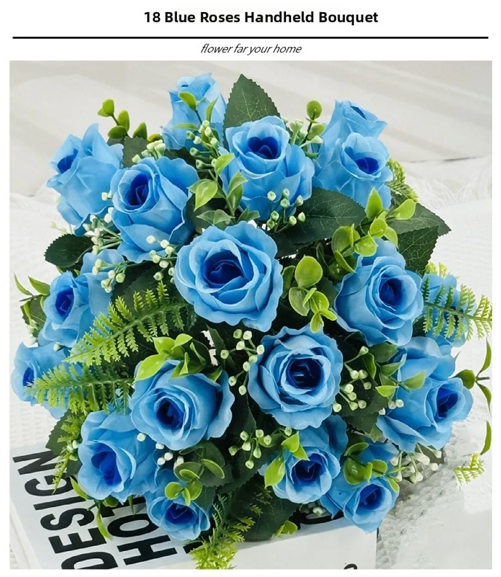 18 Köpfe Echte Glückliche Blumen in 8 Farben für Fotografie und Geschenke, Natürlich Simulierte Mini-Rosen zur Dekoration – Detail 9