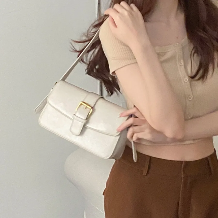 

New simple retro underarm bag senior sense of small square bag versatile Yangqi single shoulder crossbody women's bags