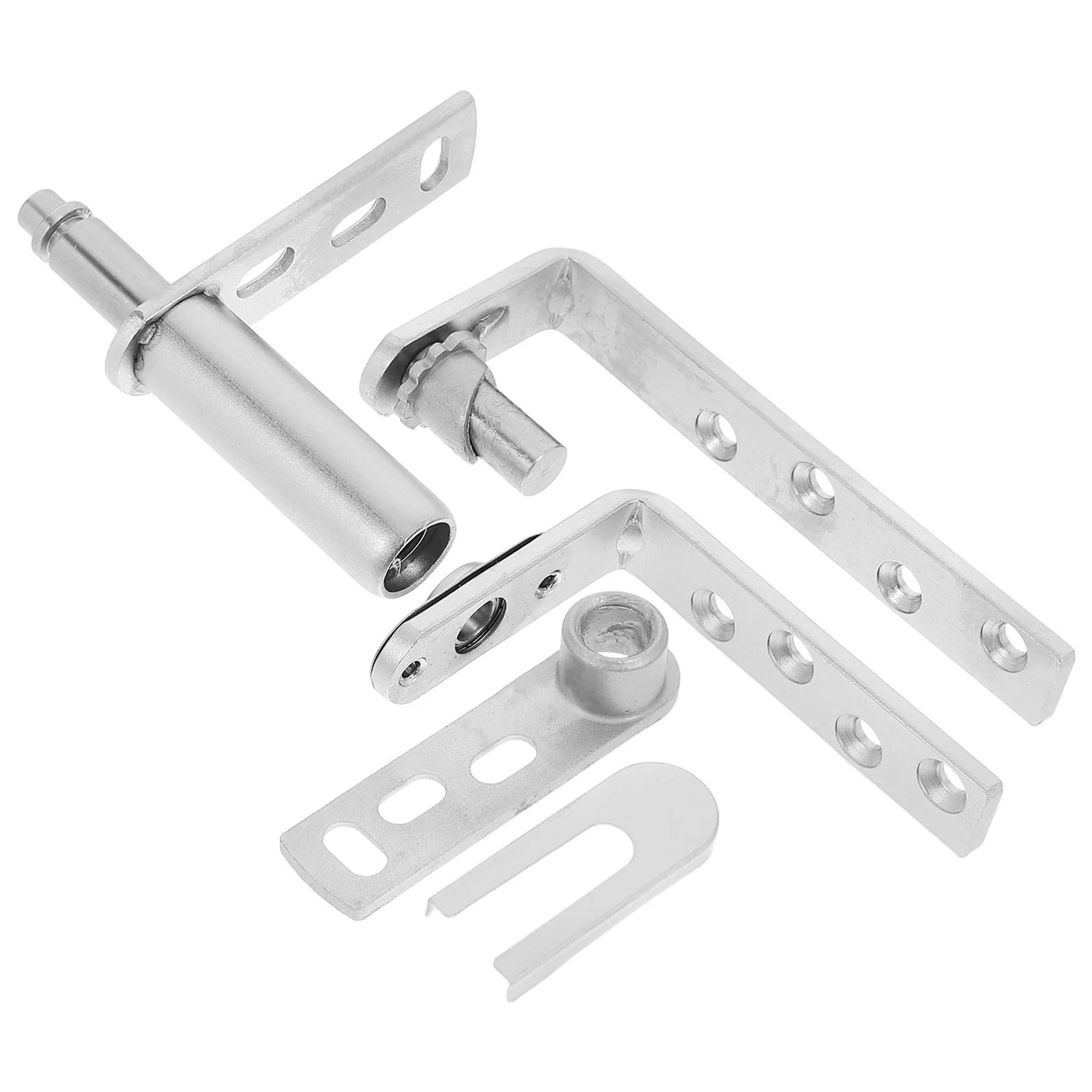 

1Pair Stainless Steel Auto Return Pivot Hinges Heavy Duty Invisible Half Waist Door Hinges for Hidden Sliding Doors Household