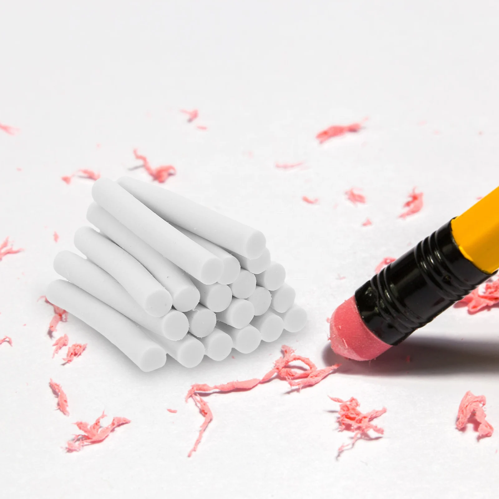 

200pcs Long White Eraser Strip For Mechanical Pencils Replacement Art Drawing Eraser For School Students Stationery Supply