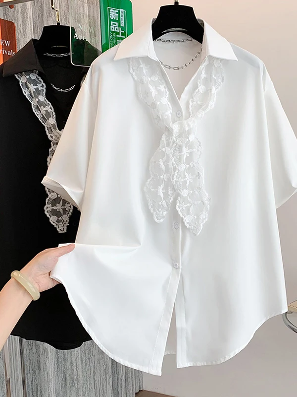 Plus Size Damen Casual Ort Sve irt Sommer 2025, Design Sensation, lockere Passform, vielseitiges Top, Pendeln, reine Farbe