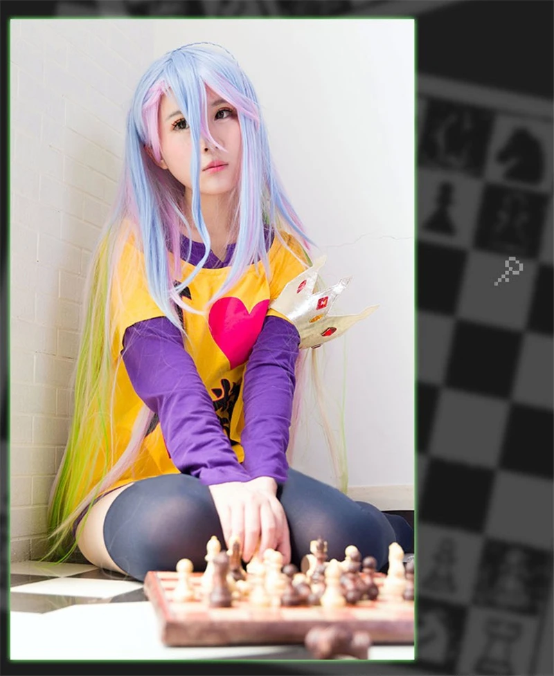 Fantasia infantil Anime NO GAME NO LIFE Cosplay Costume Sora T-shirt Shirt Tee +Free TRACK Disfraces