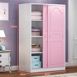 Bedroom Kids Wardrobes Closet Girls Organizer Shelves Storage Cabinet Clothes Hangers Kindergarderobe Room Furniture CY50CW