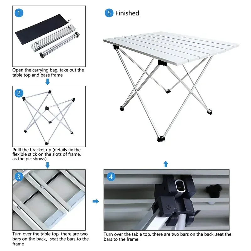 Outdoor folding table lightweight portable barbecue camping egg roll table high load-bearing ultra-light table