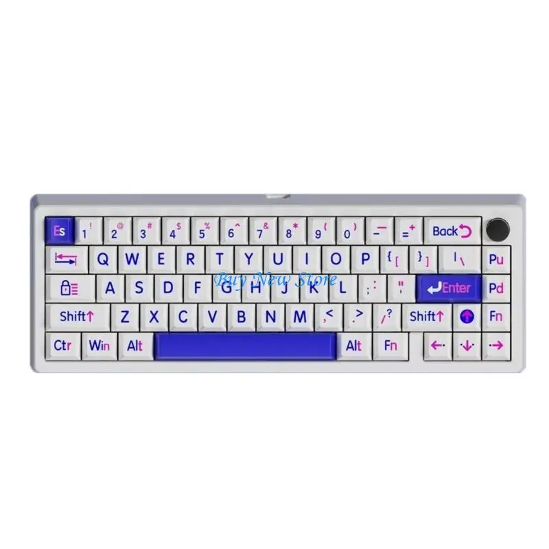 

20CE 125Pcs Customizeds Dye Sublimations Keycaps Original Profile Kleins Blue Keycaps