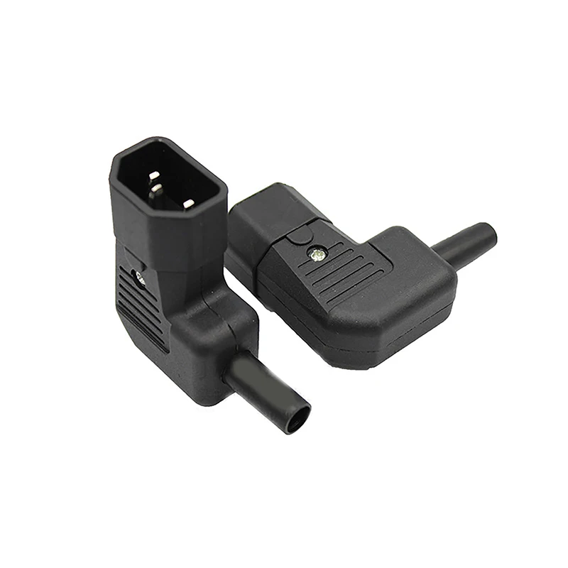 AC Power Socket 90 Degree Side Elbow 10A Pin Type Plug Socket Male Female Butt Joint Without Welding Three Hole Butt Joint