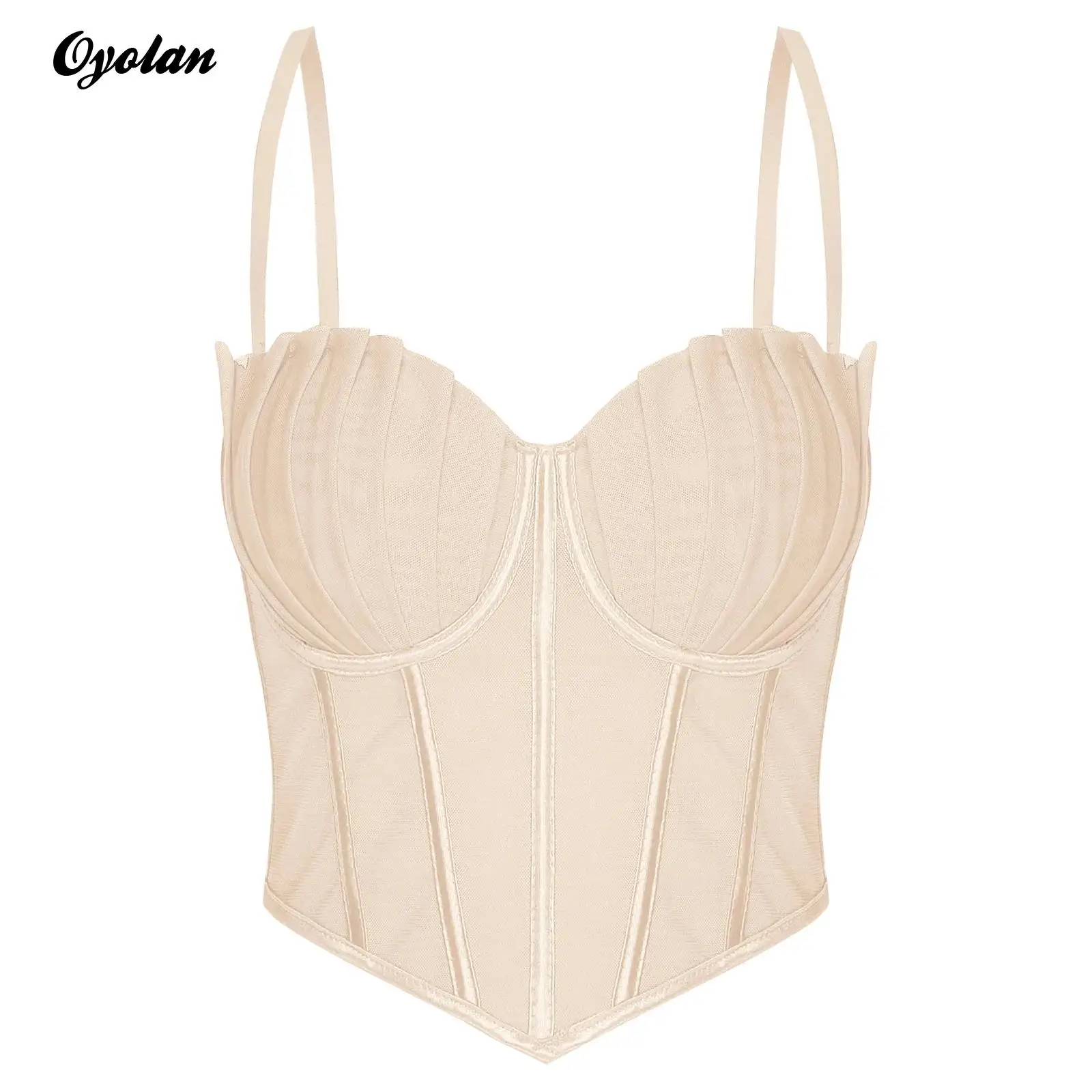 

Women Summer Cami Top Crop Tops Ruffled Corset Steampunk Tank Top Underwired Bralette Bustier Party Tank Corset Tops Shapewear
