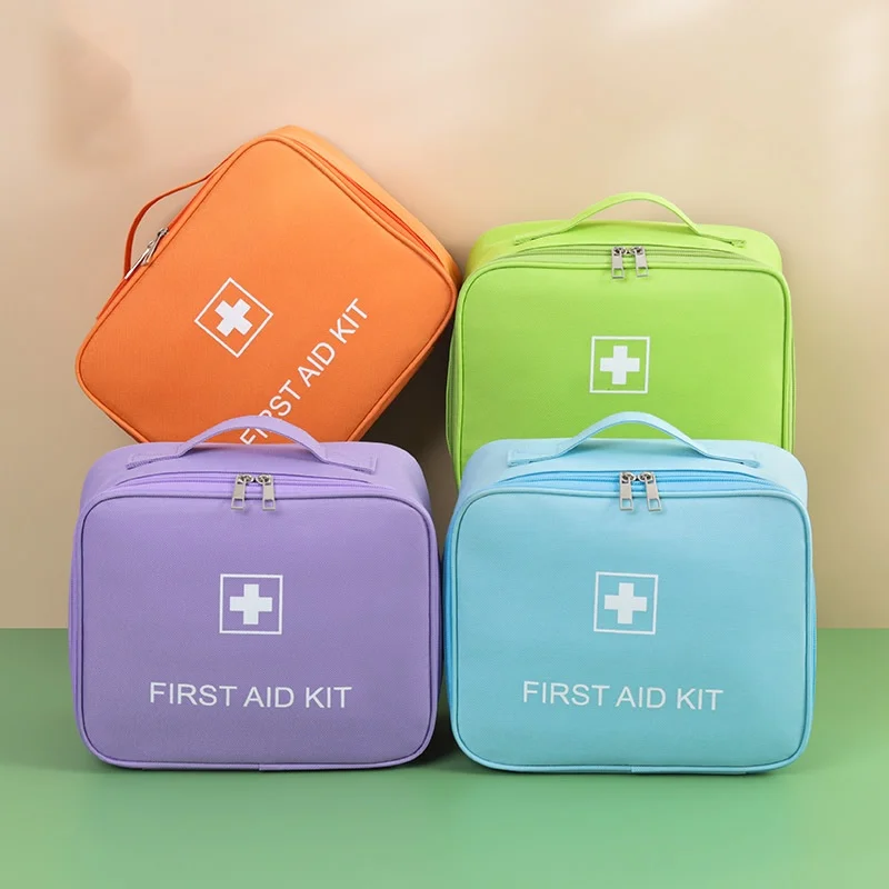 1 Piece Emergency First Aid for Family Candy Color First Aid Box High Capacity Outdoor Camping Traveling Kit for Medical Bandaid