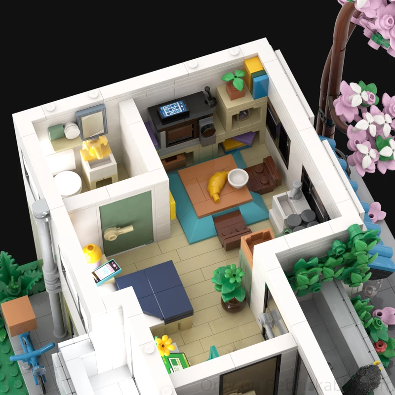 Exquisite new product MOC building block model Japanese street series technology modular children's toy gift DIY assembly set