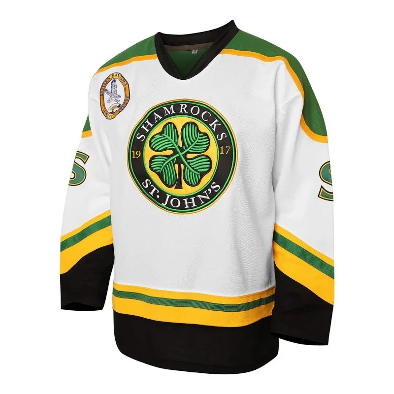 sisi 2233Movie Goon Ross The BOSS ST Shamrocks de John # 3 RHEA Hockey Jersey Mens Sportswear Cosplay EMHL Costura Bordado