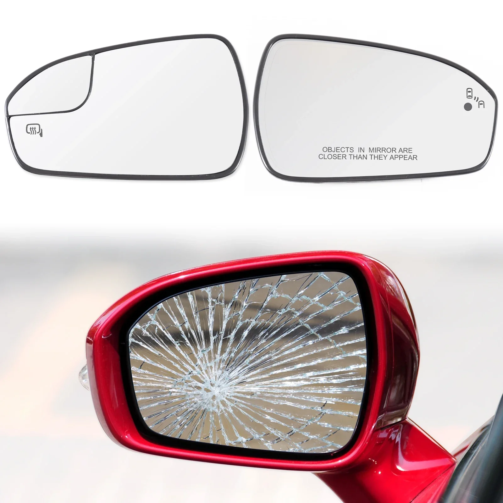

OLANGDA Door Rearview Mirror Lens Heated Rearview Mirror Glass Reflector Convex Glass For Ford Fusion 2013-2020 DS7Z17K707F DS7Z