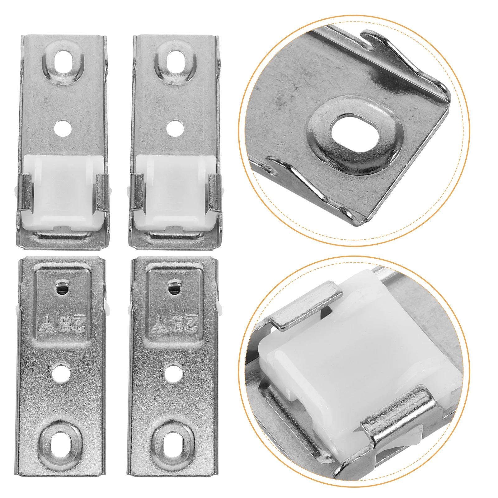 

6pcs Stainless Steel Curtain Track Top Code Hidden Mounting Repair Fittings Easy Installation Hardware Brackets