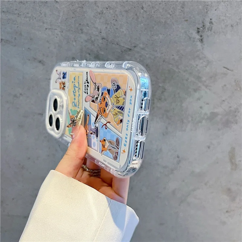 Чехол для телефона Disney Zootopia из ТПУ для iPhone 17, Air 16, 15, 14, 13, 17 Pro Max, защита от падения и столкновений, задняя крышка, противоударный чехол