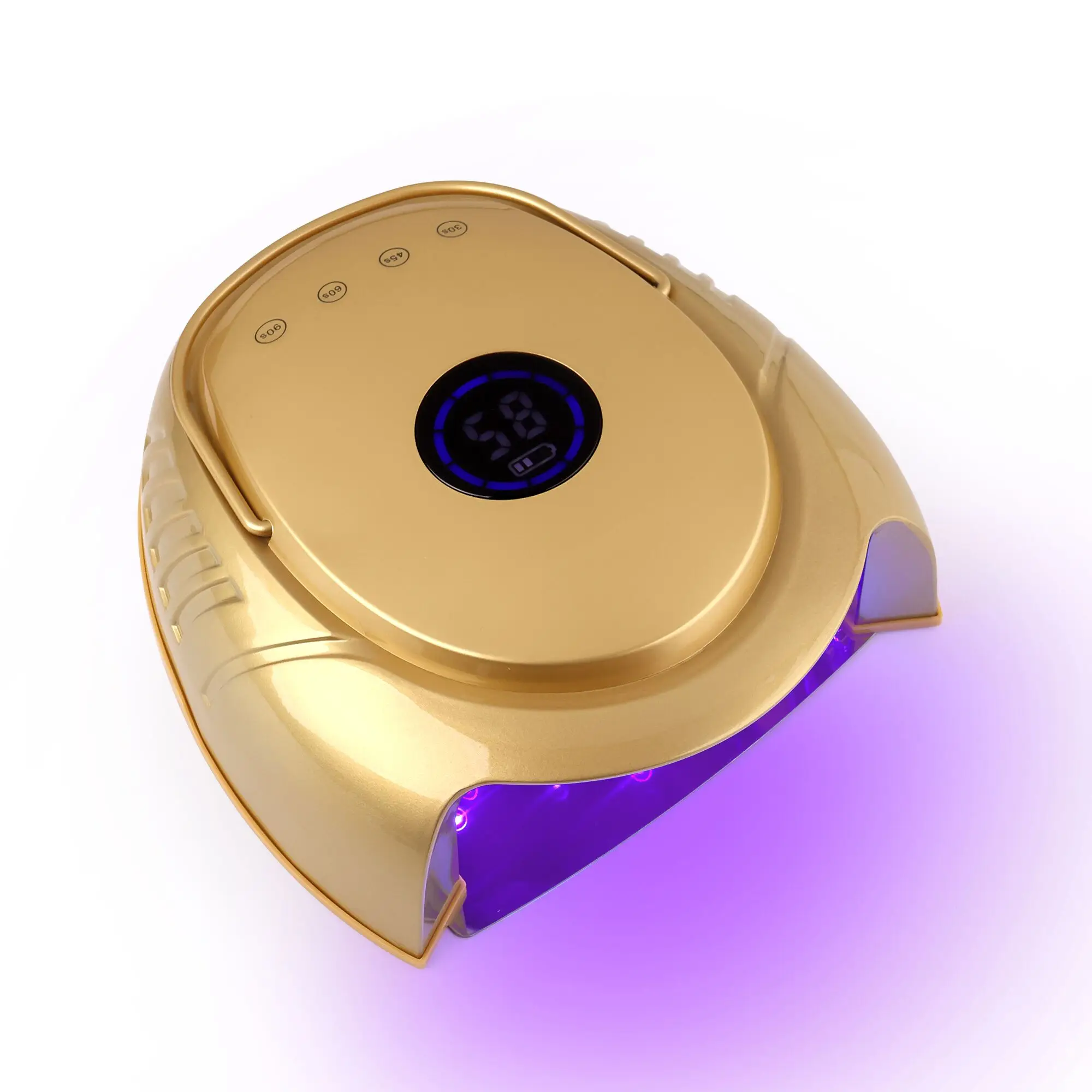 Popular Cordless and Rechargeable uber Uv/led Nail Lamp 72w Gold Nail Gel Polish Dryer Machine Led Lamp for Acrylic Nails