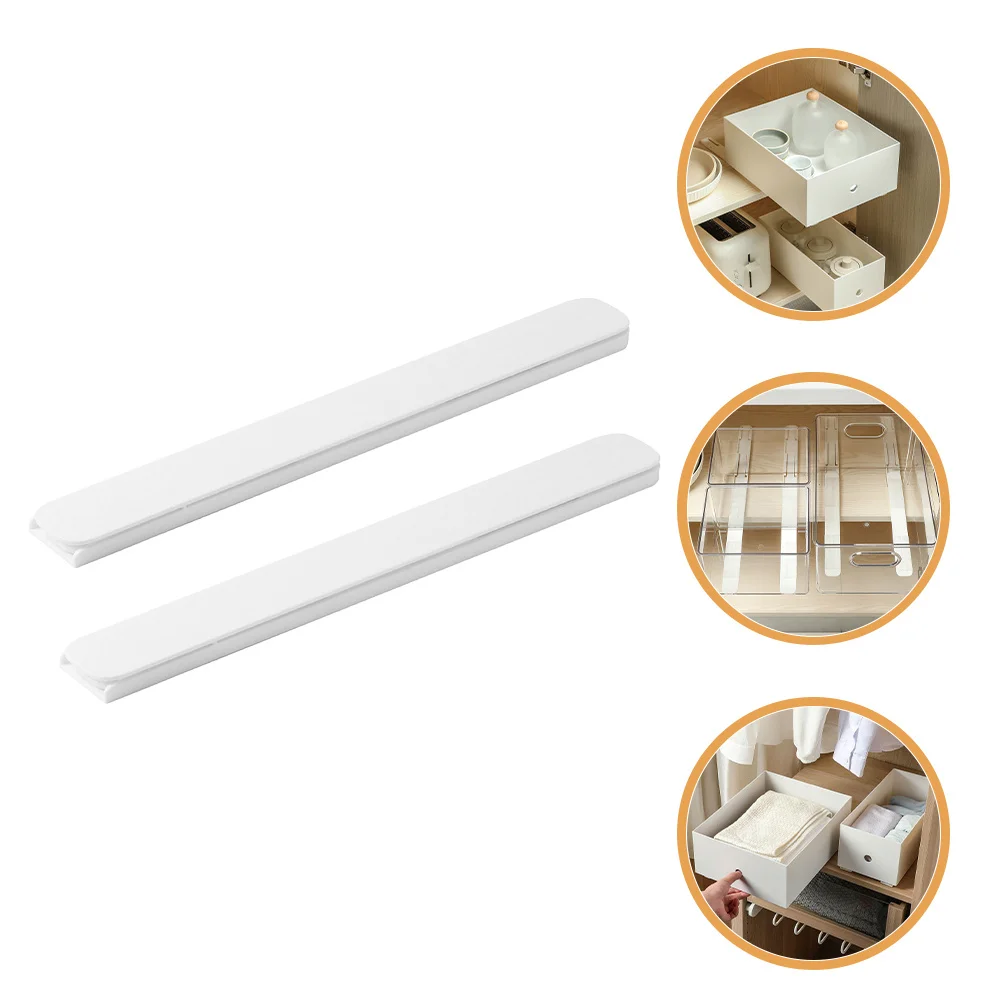 

1 Pair Self-Adhesive Drawer Slide Heavy Duty Drawer Guide Rail For Cabinet Wardrobe Furniture Punch Free Installation Sliding