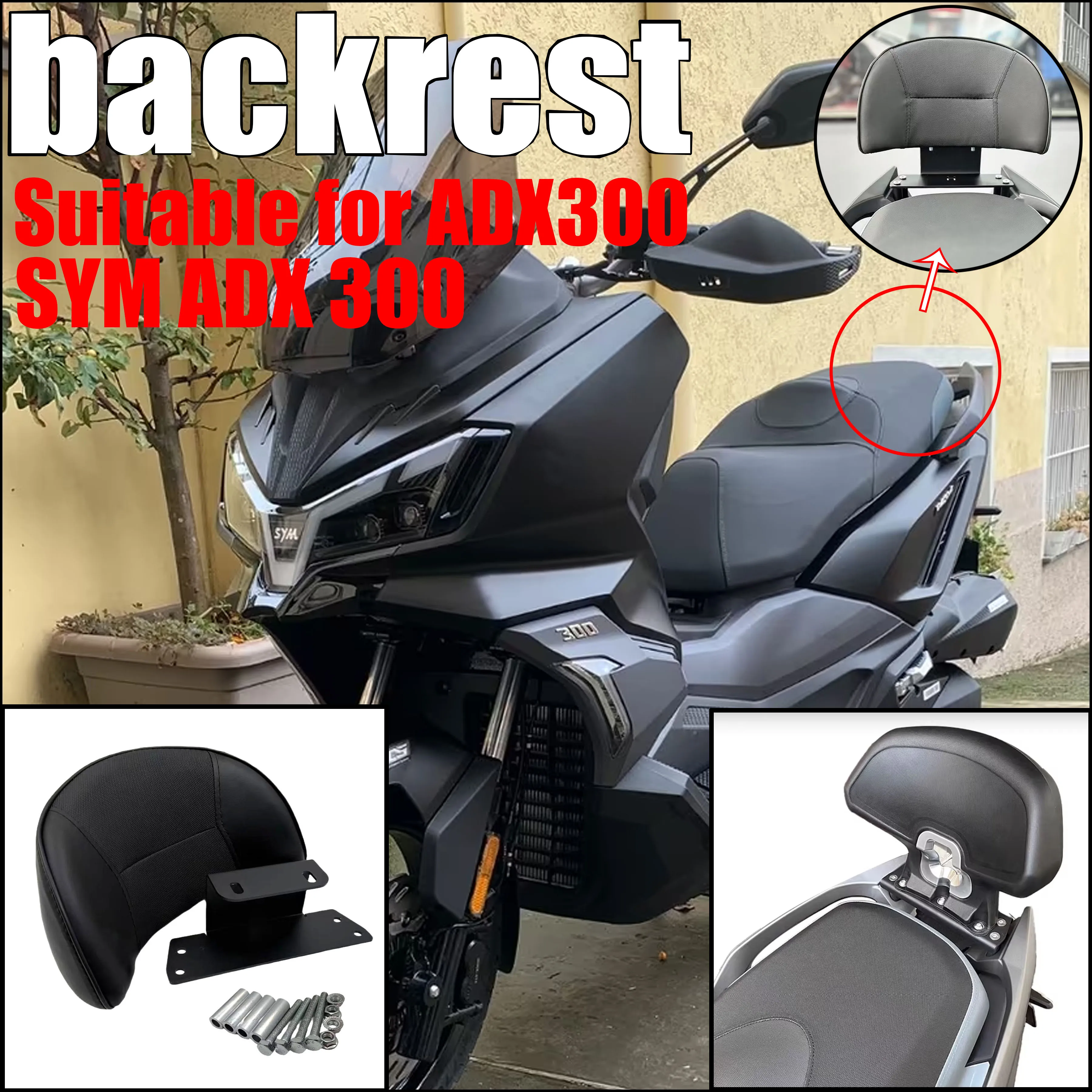 

Brand new accessories for ADX300 SYM ADX 300 motorcycles backrest assembly new comfort foam backrest