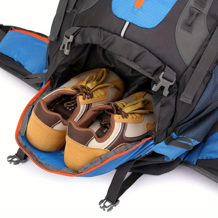 2026 التخييم حقائب ظهر للتنزه 70L حقيبة كبيرة في الهواء الطلق على ظهره النايلون الرجال تسلق الظهر الرياضة حقيبة سفر الرجال على ظهره