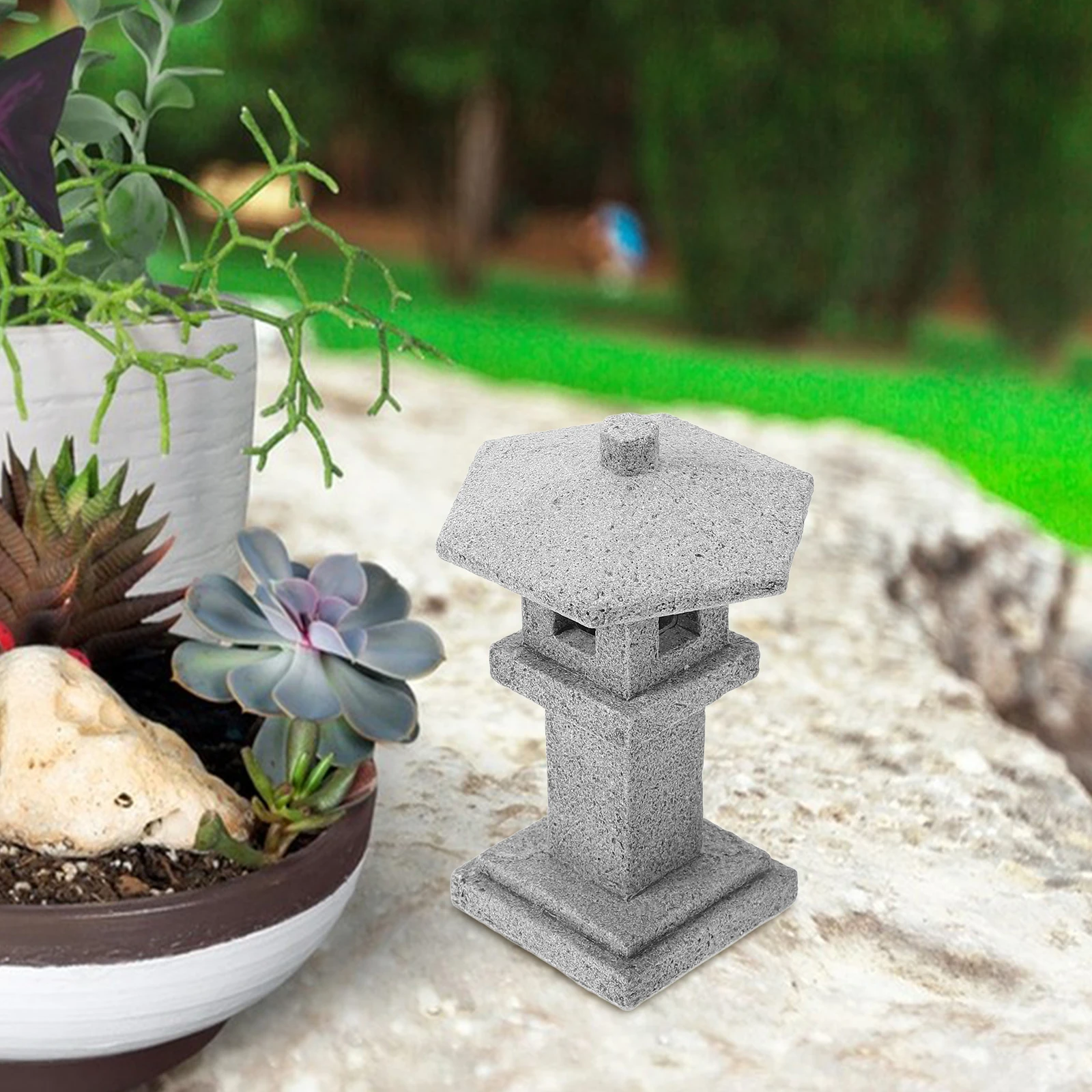 

1 Set Simulation Shape Landscape Ornament Stone Pagoda Garden Decoration Mini Outdoor Statues Micro Landscape Ornament Japanese