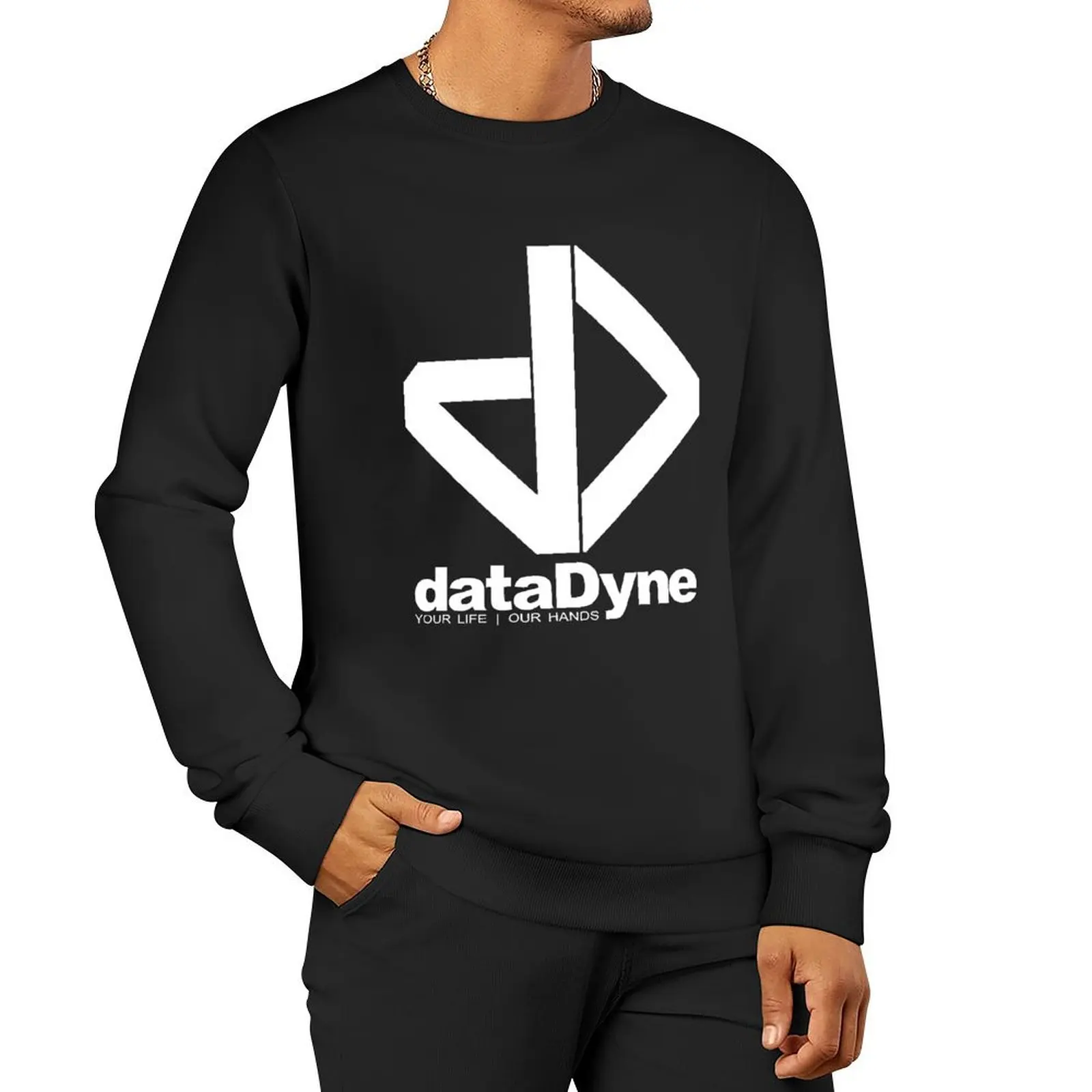 

dataDyne Logo Perfect Dark Pullover Hoodie men's winter sweater korean clothes autumn mens clothing sweatshirt for men